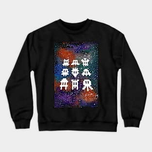 Pixel Invaders Watercolour Crewneck Sweatshirt